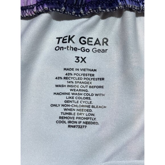 Tek Gear Womens Size 3X Mid Rise Skirt Pockets & Drawcord Waist Purple - Picture 9 of 10